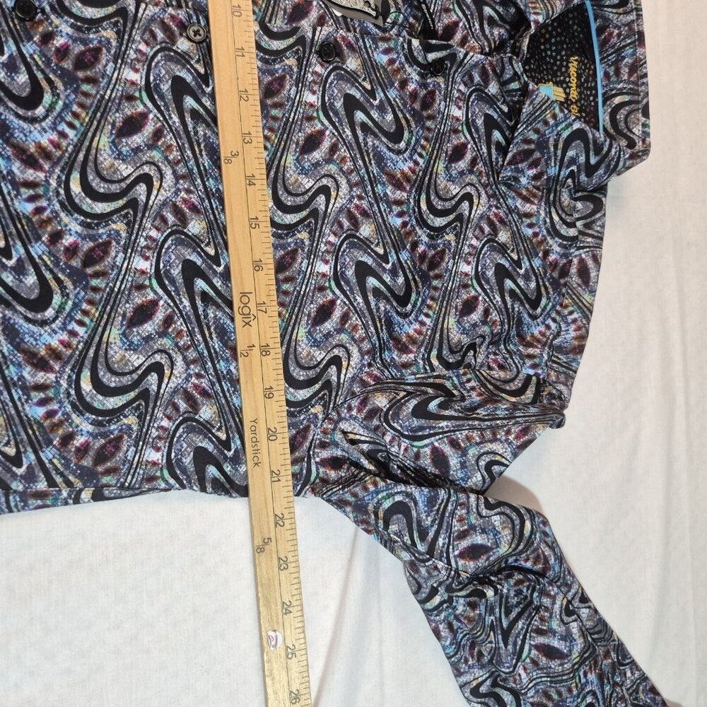 Visconti Black Men's Size S stretch Button up Long Sleeve shirt Multicolor (51) - Picture 8 of 9